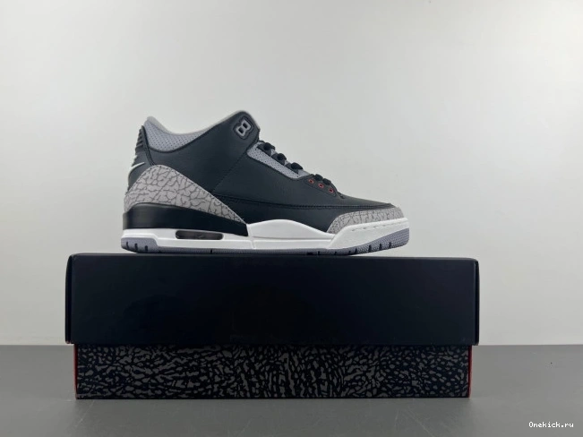 One Kick DN3707-010 Black Cement Air Jordan 3 0806
